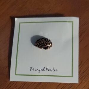 Bronzed Pewter Brain Design Jewelry